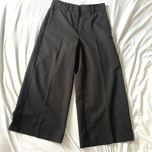 Mango MNG Basics Black Wide-Leg Trousers